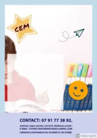 cours de soutien maths 1AS lettre