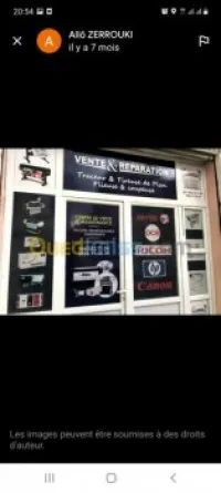 Réparation table traçante et photocopieur 