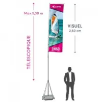 DRAPEAU VOILE FLAG 260 CM Extérieur