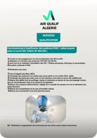 Qualification des salles blanche 