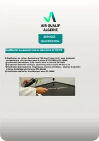 Qualification des équipements du lab