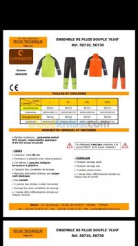 Impermiable seri de pluie kway monteau thumbnail 4