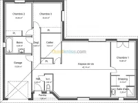 plan architectural 2D et rendu 3D
