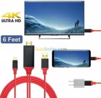Cable Type C / Lighting  To HDMI+Fast 