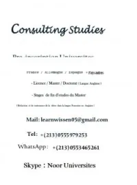  Consulting Studies Pre-inscription Un