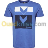 HUMMEL HMLLOGAN T-SHIRT S/S BLEU