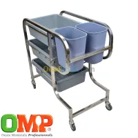 CHARIOT DE DEBARASSAGE 5 BACS 