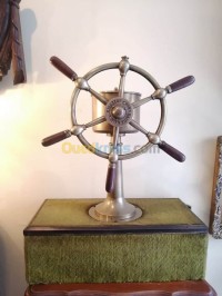 antiques-collections-barre-de-navigation-yacht-en-laiton-et-bois-john-hastie-and-co-greenock-staoueli-alger-algeria