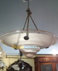 Suspension vasque sablés rose art déco