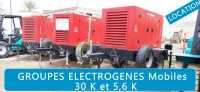 Groupes electrogènes 30 KVA / 5.6 KVA.