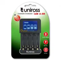 Chargeur de pile Rapide UNIROSS 3-5H LCD AA / AAA Ni-Mh