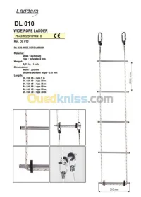 echelle en corde 10m 20m et 30m