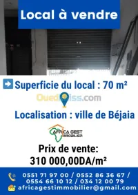 Vente Local Bejaia Bejaia