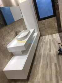 Meuble de salle de bain en corian soli