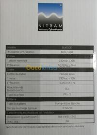 Onduleur 600 VA  NITRAM BU600E thumbnail 5