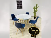 Tables scandinaves rondes 4 chaises