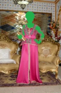 CAFTAN MAROCAIN ROSE ORIGINAL