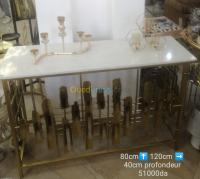 الجزائر-وسط-ديكورات-و-ترتيب-console-plateau-marbre-châssis-doré