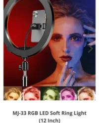 Ringlight rgb led 33cm + suport 2,2 mt