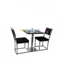 Table Cafeteria 2 Places en Tube INOX 