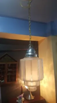 Lustre suspension verre sablé