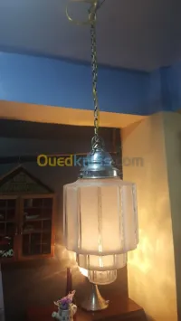 Lustre suspension verre sablé