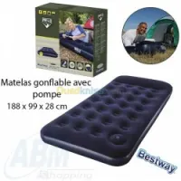 Matelas gonflable avec pompe à pied intégrée 188x99x28 cm _ Bestway