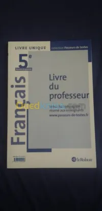 Livres scolaires prog français 5e