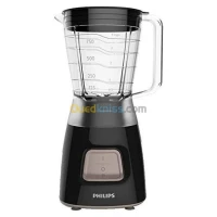 PHILIPS Blender 450W 1,25 L Lames En Acier Inoxydable Avec 2 Moulins-Hr2058/00 - Noir