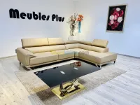 Salon d’angle en simili-cuir