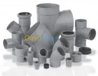 Accessoires Pvc et tube gris et blanc