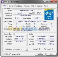 Cpu laptop reference :Intel  I5 4200m 