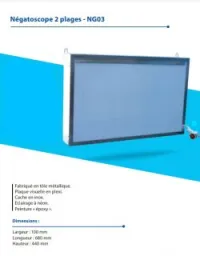 Négatoscopes 2 plages en inox