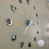 oran-algerie-décoration-aménagement-horloge-murale-3d-original-adhésif