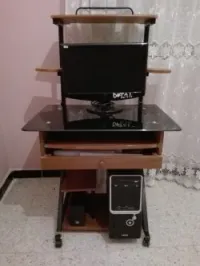 Table pc bureau en verre