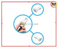 Chargeur Original Auto 2Port USB-Blanc thumbnail 3