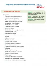Formateur / Formation TEKLA STRUCTURE