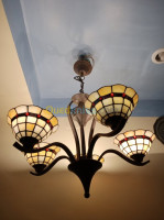 antiquites-collections-lustre-style-tiffany-5-lumieres-staoueli-alger-algerie