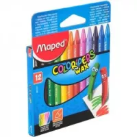 Boite de 12 couleurs à cire MAPED 