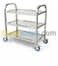 chariot inox 2 plateaux/guéridon médic
