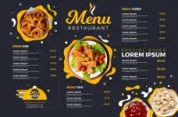 تصميم قائمة طعام (menu) للمطاعم