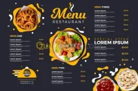 تصميم قائمة طعام (menu) للمطاعم