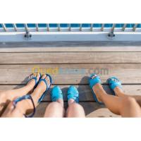 SANDALE DECATHLON DE PISCINE FEMME - SLAP 100 BASIC - BLEU FONCÉ thumbnail 4
