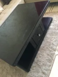 Table salon noir 1,15/75cm bois netre 