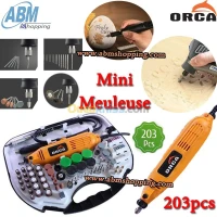 Outil rotatif, Mini Meuleuse de finition électrique 203pcs - ORCA
