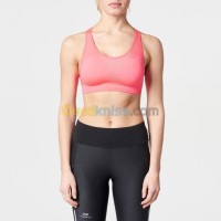 BRASSIERE DECATHLON RUNNING BASIQUE ROSE CORAIL thumbnail 3