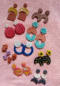 boucles d'oreilles en porcelaine 