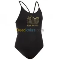 MAILLOT DECATHLON DE BAIN 1 PIÈCE 100 NOIR