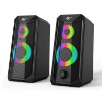 HAUT PARLEUR HAVIT SK202BT ENCEINTES GAMING RGB BLUETOOTH + JACK 3.5mm NOIR thumbnail 2