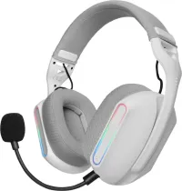 Casque Gaming Sans Fil Mars Gaming MHW-PRO Blanc - 7.1 Surround, ARGB, Tri-Mode